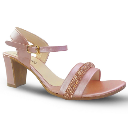 Party Wear Fancy Heel Sandal Pink