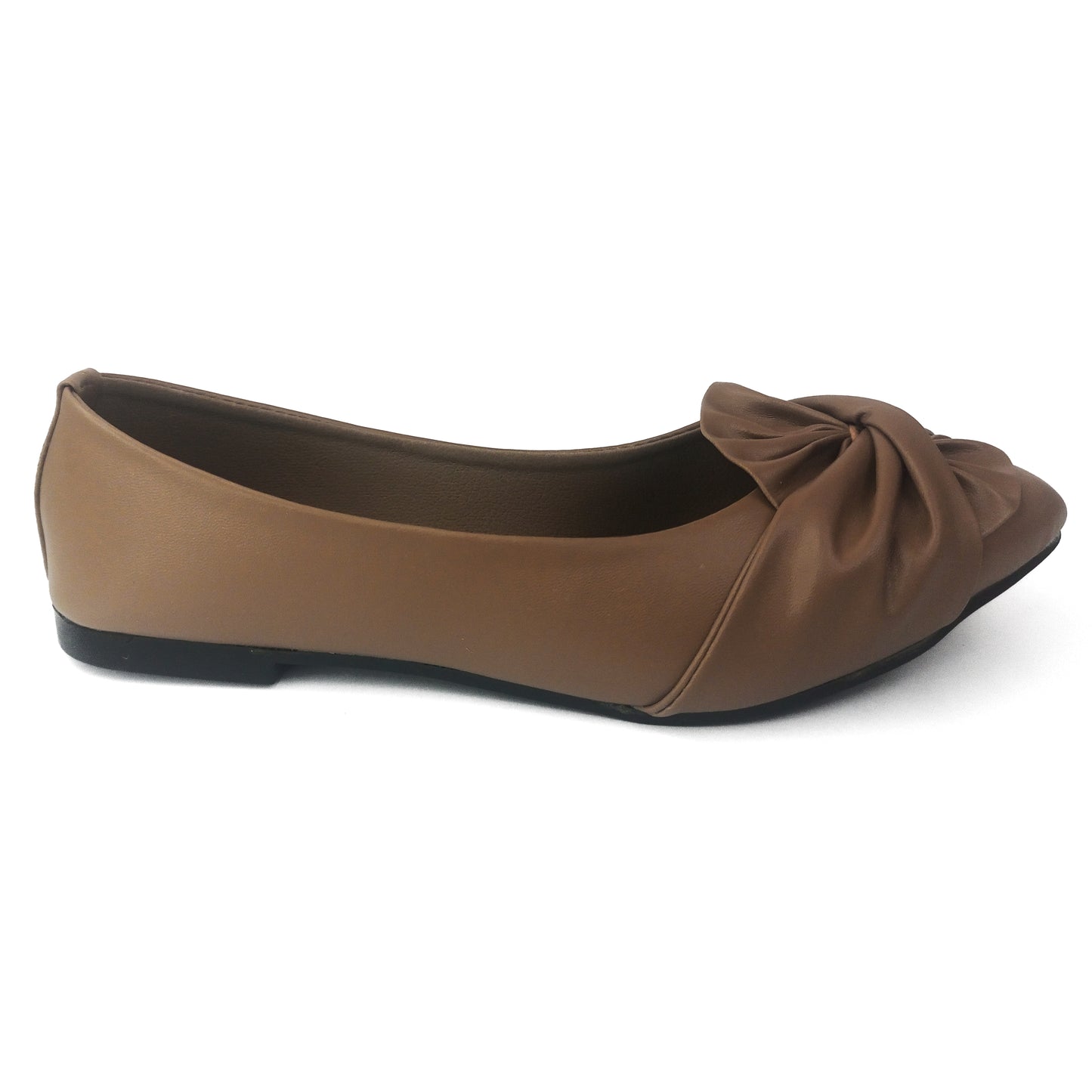 Women Suede Floral Pumps in Tan