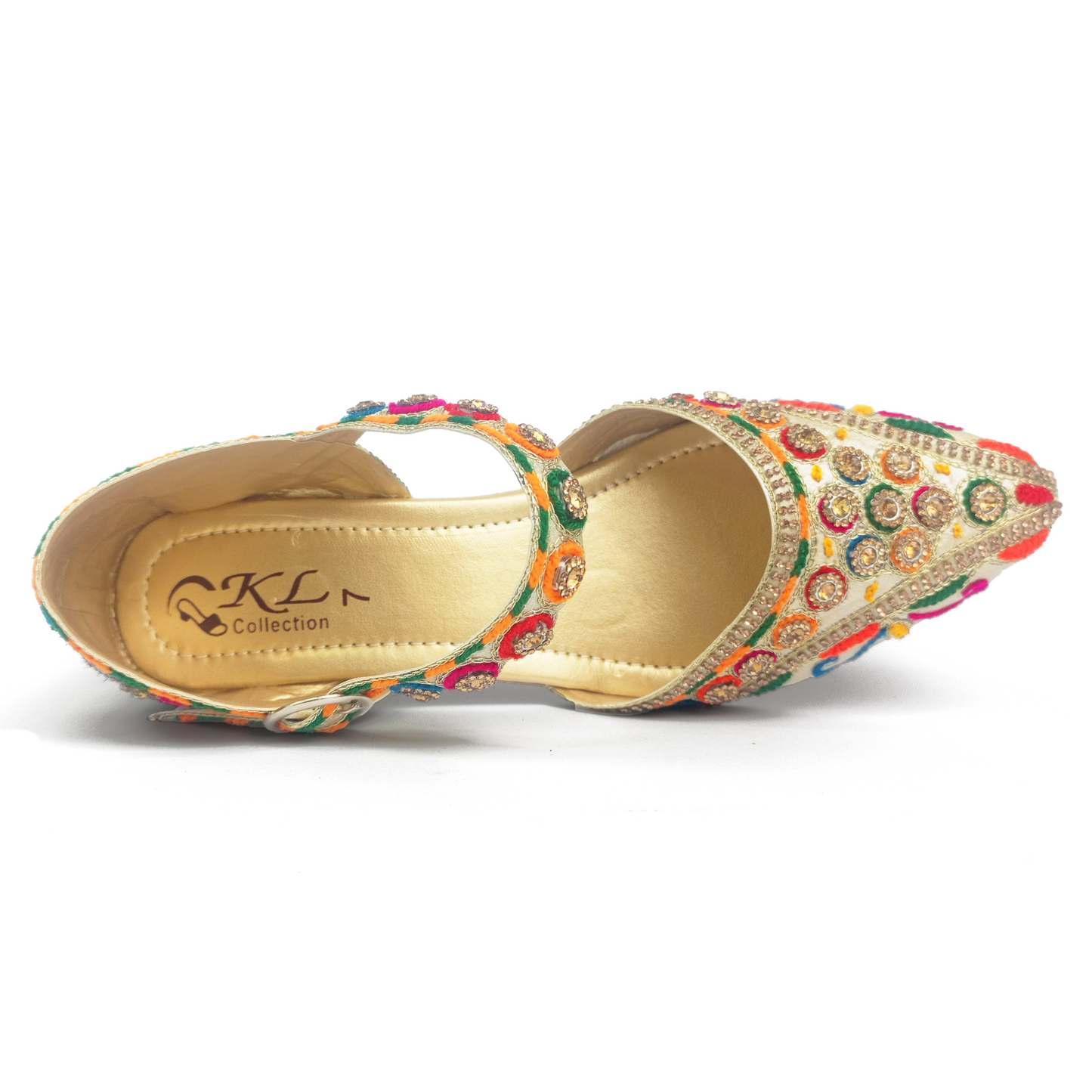 Embroided Khossa Heel Sandal