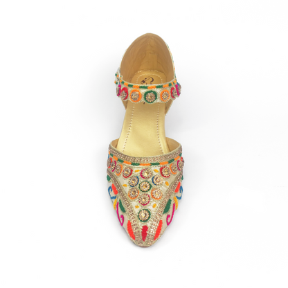 Embroided Khossa Heel Sandal