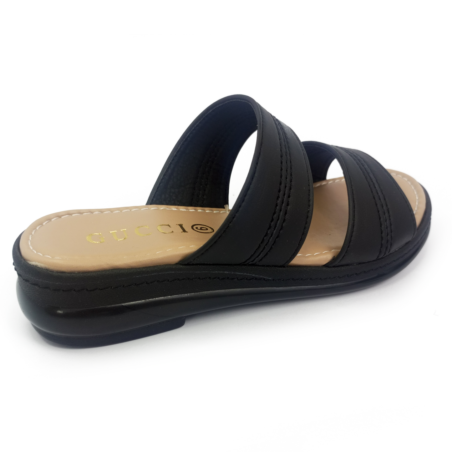 Comfortable Black Wedge Slipper