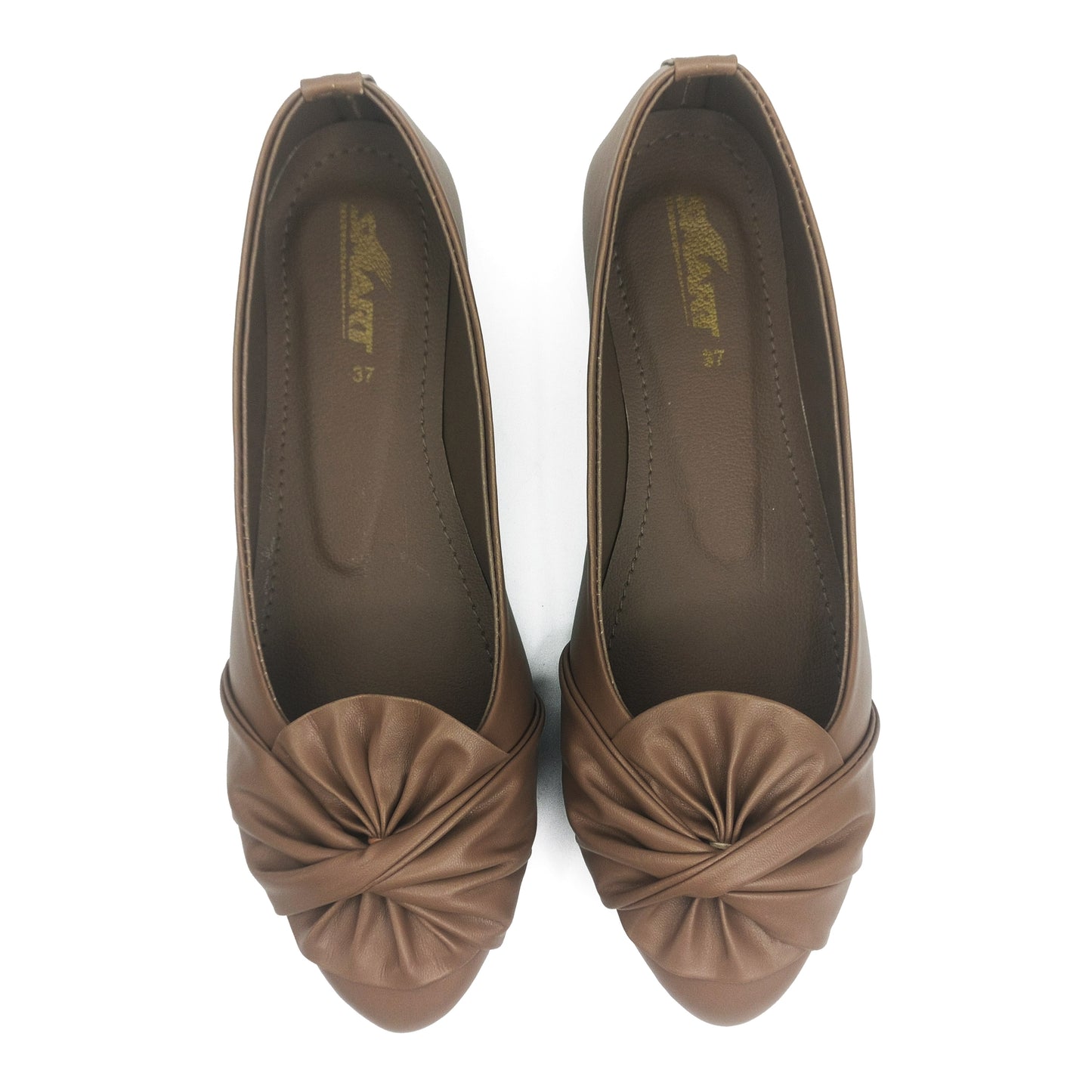 Women Suede Floral Pumps in Tan