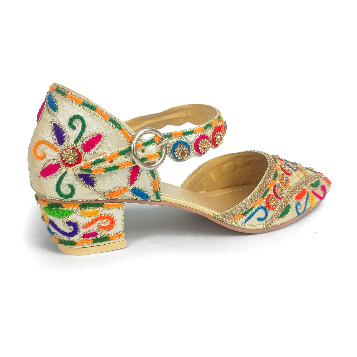 Embroided Khossa Heel Sandal