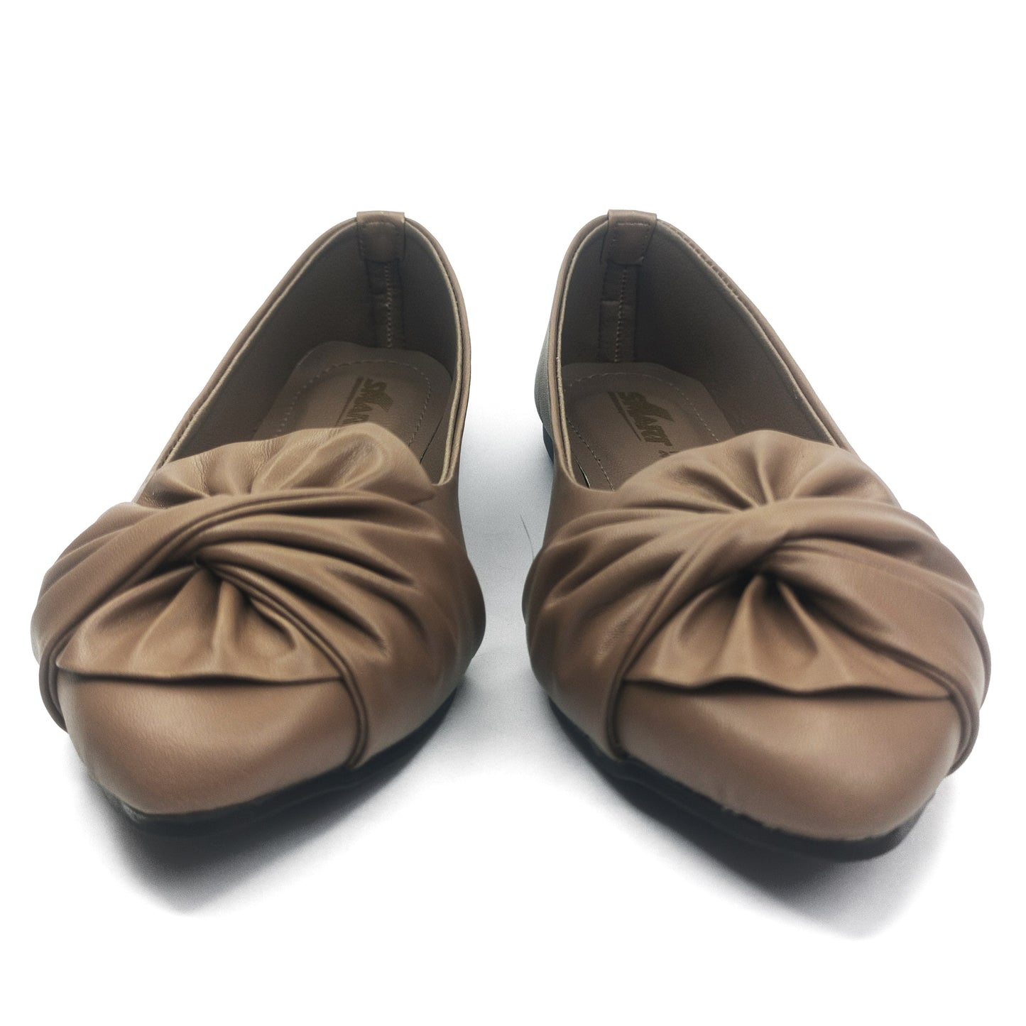 Women Suede Floral Pumps in Tan